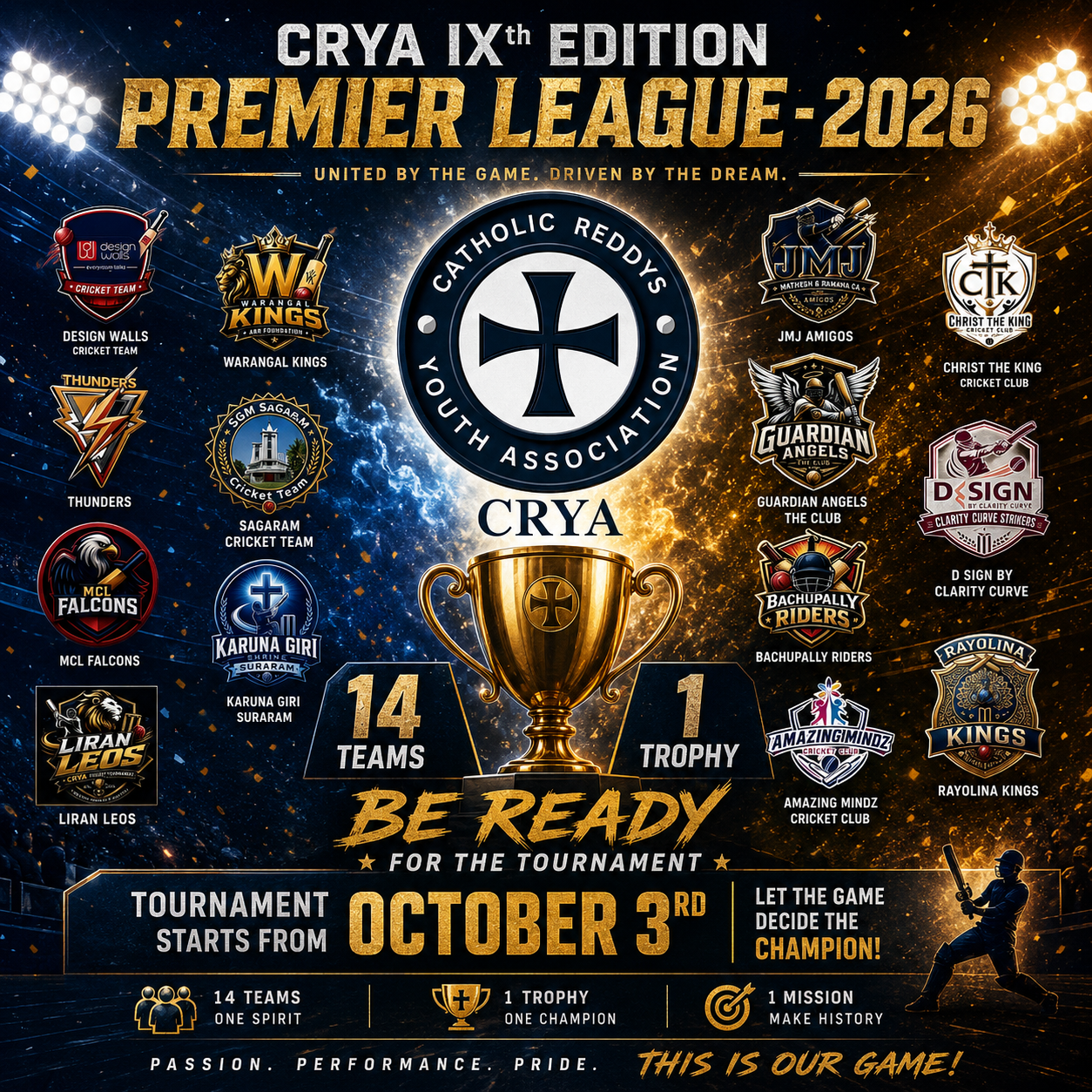 CRYA IXth Edition Premier League 2026